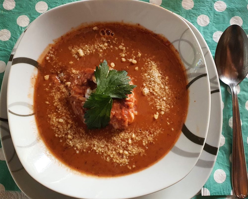 Tomatensuppe mit Kidneybohnen